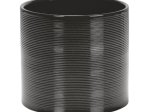 Kambarinis keraminis vazonas SCHEURICH (828/14), tamsiai pilkos sp., vazono skersmuo 14 cm.
