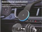 Belaidis automobilinis telefono įkroviklis su magnetiniu laikikliu ALBURNUS, 15W, 2A, juodos spalvos, 