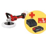 Akumuliatorinis poliruoklis EINHELL CE-CP, 18/180  Solo, 18 V, Li-ion, be akumuliatoriaus ir kroviklio, poliravimo diskas 180 mm., svoris 1,28 kg