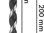 Universalus grąžtas BOSCH PRO, šešiakampiu kotu, 6 x 150 x 200 mm