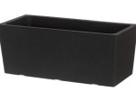Šiltasis lauko vazonas 4LIVING Terde, juodos sp., 55 x 25 x 22 cm.