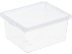 Daiktadėžė PLAST TEAM Basic Box, su dangčiu, skaidri, 20,5 x 10 x 17 cm, 2,3 l