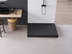 Dušo padėklas HARMONY Laut Rock HAR-0124, 80 x 120 x 11,5 cm, juodas, stačiakampis, natūralaus akmens imitacija