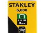 Kabės STANLEY, 8 mm, 5000 vnt, G tipas