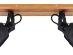 Kryptinis šviestuvas GLOBO Gunther, E27, 2 x 60W, 230V, juodos, aukso sp., 380x240 mm