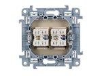 Kompiuterio lizdas KONTAKT SIMON 10, kreminės sp., 2 viet., CAT6E UTP, C62.01/41