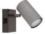 Kryptinis šviestuvas GLOBO Robby, GU10, 1 x 25W, 230V, pilkos sp., 70x100x120 mm