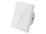 Išmanusis jungiklis SONOFF T2Eu1C-Rf, 1 kanalo, 2xCR2032 elementai (į kompl. neįeina), valdomas liečiamu mygtuku, programėle, Wi-Fi, baltos sp.