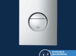 Klozeto komplektas GROHE START ROUND CERAMIC SOLIDO 5in1, kompl. potinkinis rėmas, klozetas, lėtai nusileidžiantis, lengvai nuimamas dangtis, "Sail" mygtukas, garso izoliacijos tarpinė.
