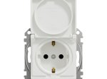 Kištukinis lizdas SCHNEIDER 10-1-Sdd111023, SEDNA Design, 1 vietos, įleidžiamas, su įž., su dangteliu, baltos sp., IP20, 16A 250V