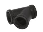 Dekoratyvinė jungtis RUSTICLINE, 3/4", skersmuo 25 mm, 3 skylės, 45°, RT-66, juodos sp