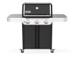 Dujinė kepsninė WEBER, Genesis E-315, kepimo plotas 61x45cm, 3 degikliai, 160x82x132cm, su ratukais, juoda