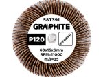 Žiedlapinis šlifavimo cilindras GRAPHITE, 60 x 15 x 6 mm, P120