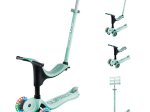Paspirtukas GLOBBER Go Up Sporty Lights V2, mėtinės spalvos, apkrova iki 20kg
