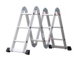Kopėčios PROMOREX, aliuminės, daugiafunkcės, 4x3 pakopų, 1670-4560 mm, RY-403