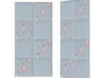 Sienų plokštė PUFFIN Pk, spl. Mono Baby Blue, 300x300x37 mm, dekoratyvinė, tekstilinė