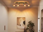 Kryptinis šviestuvas GLOBO Milley, E27, 4 x 40W, 230V, matinės bronzos spalvos, 650 x 100 x 125 mm, 15560-4C