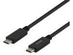 Įkrovimo laidas DELTACO USBC-2001M, USB Type C,  1 m, juodos sp.