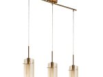 Pakabinamas šviestuvas SEARCHLIGHT Duo 3, E14, 3x60W, AXPxG 130x13x71 cm, bronzos sp., 3303-3CP