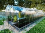 Šiltnamis KLASIKA Tube, 24 m2, 4 mm polikarbonatinė danga, 3 x 8 m, arkos formos