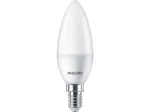 LED lempa PHILIPS, 5W (=40W), E14 B35 žvakė, 220-240V, 2700K, matinė, 470 lm, 15.000 val.