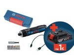 Akumuliatorinis suktuvas BOSCH Professional GO, 3,6 V, su integruotu 2,0 akumuliatoriumi, 06019H2201