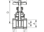 Ventilis-sklendė FERRO ZGV04, žalvaris 1 1/4", vidus/vidus, ZGV04