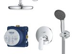 Dušo komplektas GROHE Get, potinkinis, komplekte 210 mm lietaus galva, 100 mm dušeliu, 25220001