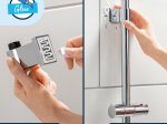 Dušo komplektas GROHE QuickFix Vitalio Comfort 110, 2-srovių dušelis, stovas ir žarna, klijuojamas arba prisukamas, chromo spalva, 26929001