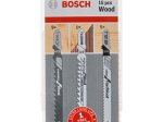 Siaurapjūklio pjūklelių rinkinys BOSCH Wood, medienai, 15 vnt.