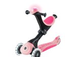 Paspirtukas GLOBBER Go Up Deluxe Lights, pastelinis rožinis,maksimali apkrova iki 20kg, 748-710