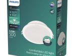 Montuojamas šviestuvas panelė PHILIPS Meson, įleidžiama, LED 5,5 W, 3000 K, 500 lm, apvali, baltos sp., 90 mm skersmens