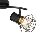 Kryptinis šviestuvas GLOBO Priska, E27, 2 x 40W, 230V, juodos sp., 340x130x190 mm