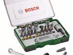 Sukimo antgalių ir terkšlinio rakto rinkinys BOSCH, 27 dalių