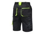 Šortai HOGERT WORKWEAR Reetz, 58% medvilnė, 40% poliesteris, 2% elastanas, juoda spalva, L (52) dydis
