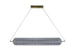 Pakabinamas LED šviestuvas SEARCHLIGHT Capsule, 42,5W, 230V, 3000K, 5711lm, satininis varis, metalas ir akrilas, dimeriuojamas, 1080 x 150 x 150 mm, maksimalus aukštis 1500mm, 28800SB